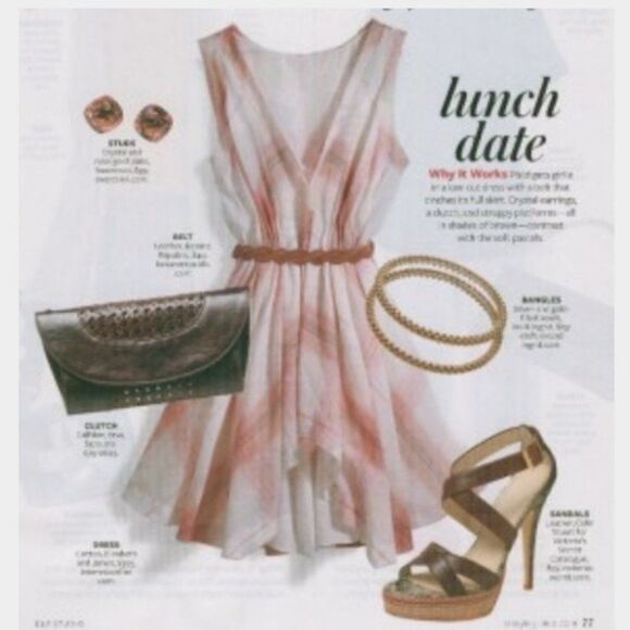 Elizabeth and James Pink Cream Plaid Dress - Picture 3 of 8